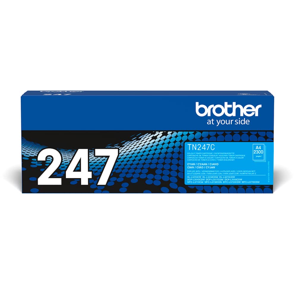 Brother TN-247C Toner Cartridge, Cyan, Single Pack, High Yield, Includes 1 x Toner Cartridge, Brother Genuine Supplies