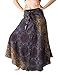 B BANGKOK PANTS Women's Boho Maxi Skirt Bohemian Print (Bohorose Grey, One Size)
