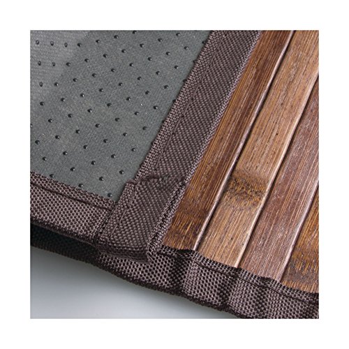 iDesign Formbu Bamboo Floor Mat NonSkid, WaterResistant Runner Rug