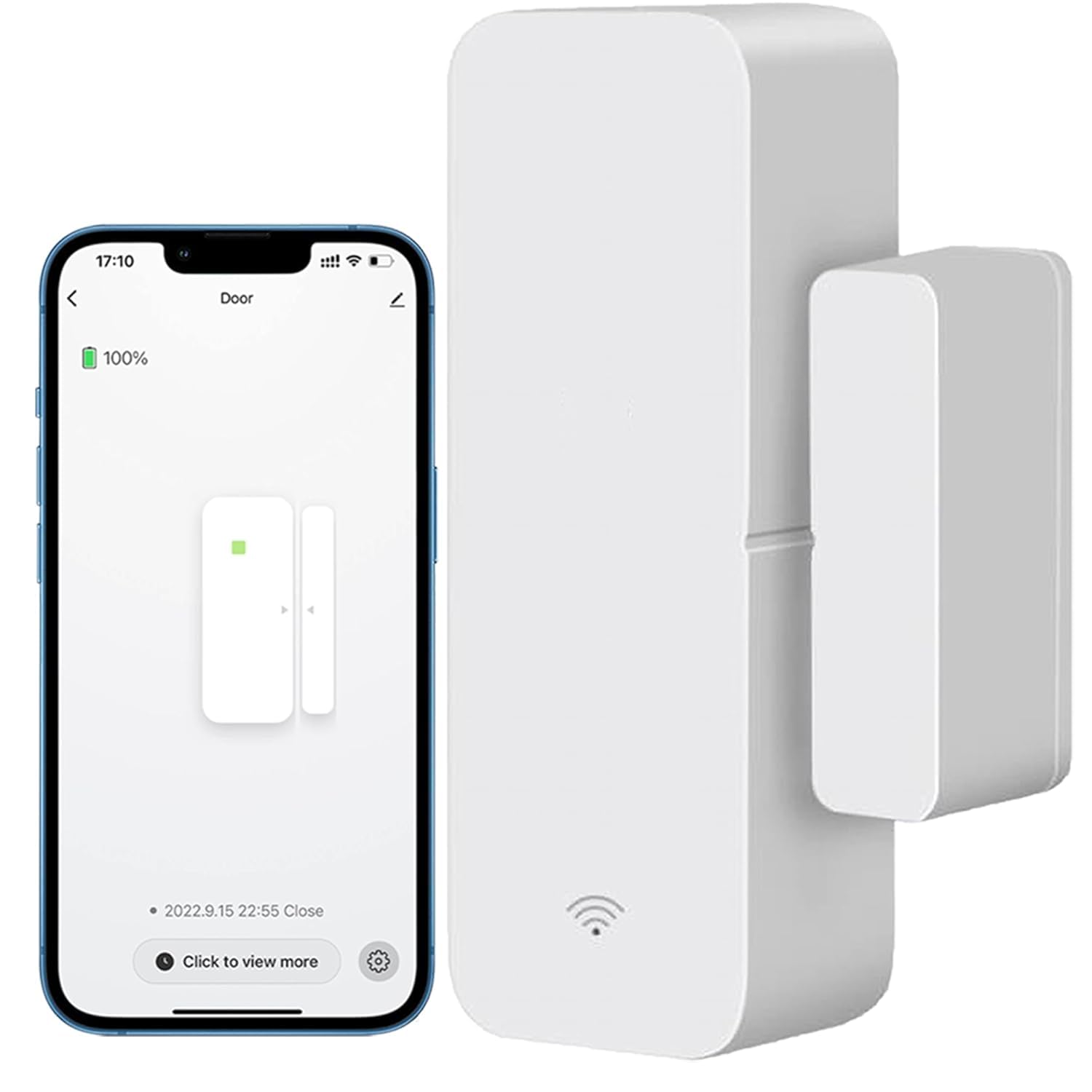 1 Pack WiFi Door Sensor, Tuya Smart Door Window Sensor,Wireless Window Sensor Real-time Alarm Compatible with Alexa Google Assistant,Home Security Door Open Contact Sensor for Business Burglar Alert