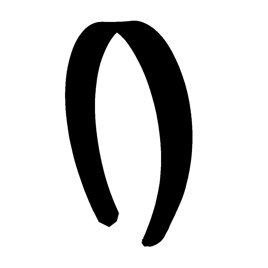 Black 1 Inch Satin Hard Headband : Beauty