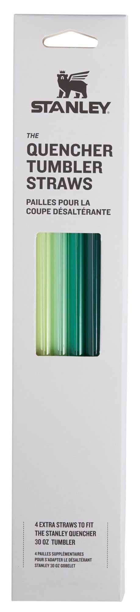 Photo 1 of Stanley Quencher Tumbler Straws for 30 oz | Reusable Replacement Straws for Tumbler with Handle | Stainless Steel Drinking Cup Accessory | BPA-Free | Green Multi Pack