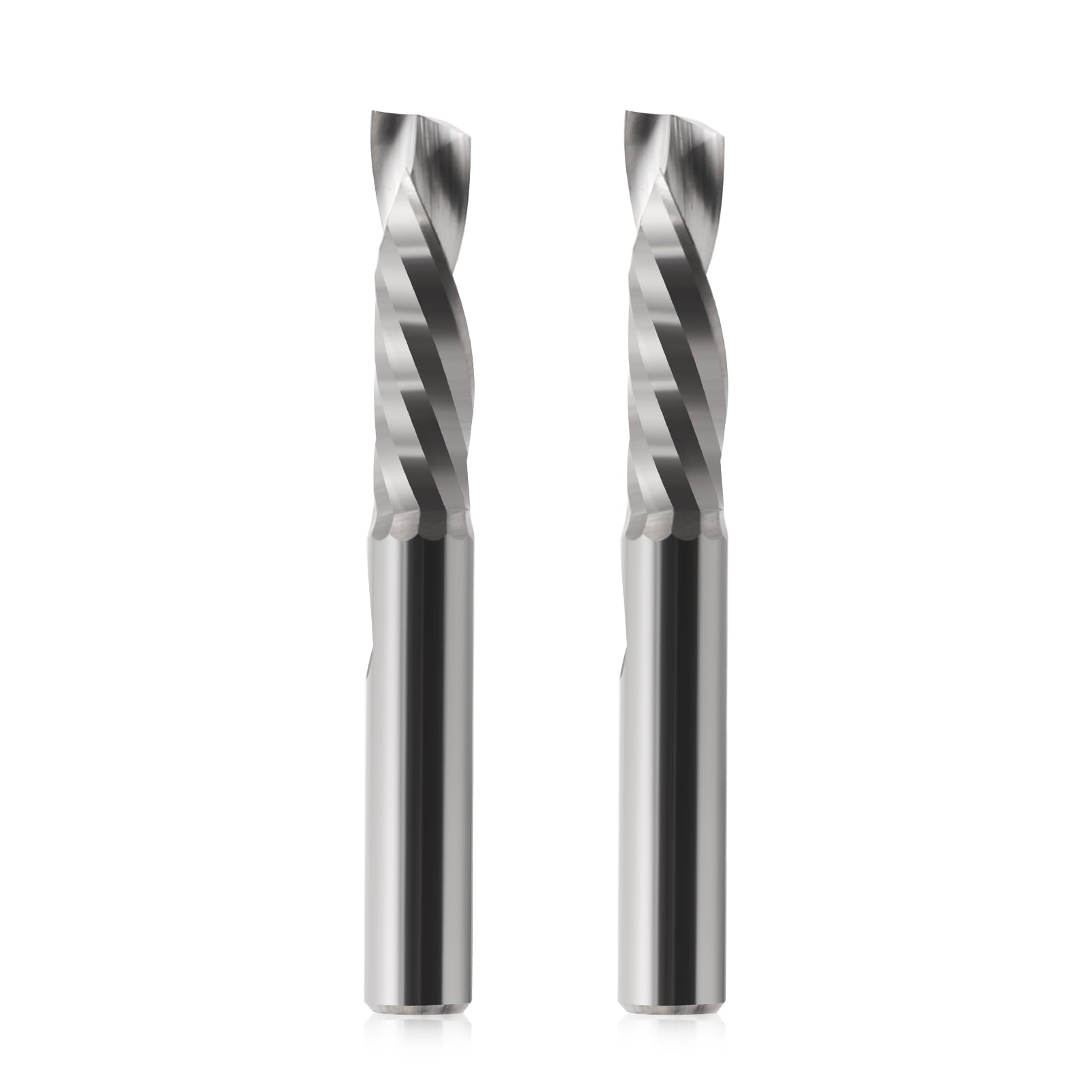 2PCS Spiral Router Bits Up Down Compression Bit 6mm Cutting Diameter, 22 mm Cutting Length,6mm Shank Solid Carbide CNC End Mill for Wood Carving Engraving Grinding Grooving