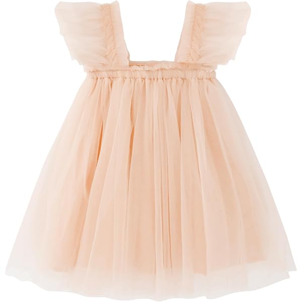 Robe Enfant Fille 6 Ans AGQT Robe Tutu Bébé Fille - En Tulle à Pois - Sans Manches - Taille 6 Mois à 5 Ans Robe De Plage Enfant Fille