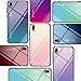 EasyLifeGo for Huawei Y5 2019 / Honor 8S Case, TPU Bumper Multicolor Gradient 9H Tempered Glass Backcover Anti-Scratch Anti-Drop Shell, Gradient Blue