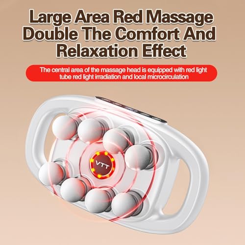 BOOM Massage Gun, Handheld Electric Muscle Massager Gun, 8 Heads 3 Modes, Full Body Massager for Pain Relief, Back, Legs, Neck, جهاز مساج Gifts for Families and Friends (White)