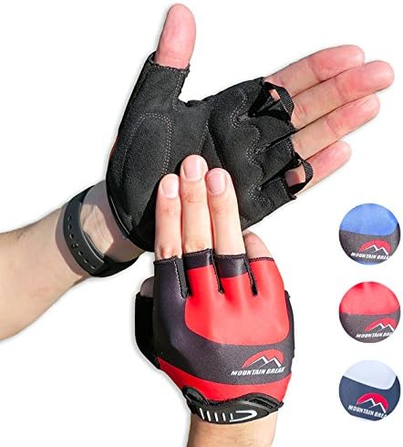 Cycling Gloves Mountain Bike Gloves Road Racing Bicycle Gloves for Biking, Mountain Biking, Riding, Gym, Sports, Foam Padded Breathable Half Finger Gloves, Men Women Work Gloves
