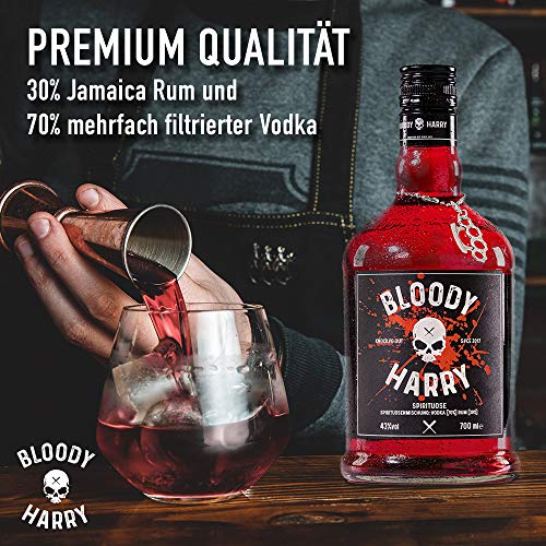 BLOODY HARRY ORIGINAL Premium Rum-Vodka Spirituose | Ideal für Cocktails & Longdrinks| Preisgekrönte Komposition | Handveredelt im Schwarzwald | 43% vol.| 0,7 Liter – Bild 4