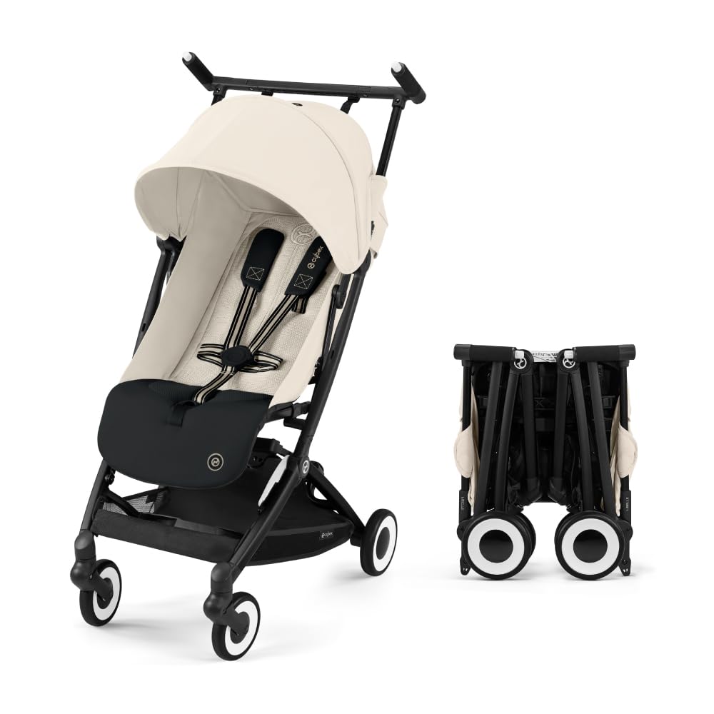 Photo 1 of Cybex Libelle 2 Travel pockit Baby Stroller - Lightweight Carry-On Travel Stroller for Airplane with One-Hand Recline, Compatible with CYBEX Car Seats, Canvas White