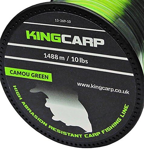 KINGCARP - 1/4 lb Spools of CAMOU GREEN Bulk Extra Strong Monofilament Carp & Specimen Coarse Fishing Line - comes in 10, 12, 15 & 20lbs breaking strains