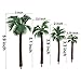 CSPRING 12PCS Green Plastic Model Trees Layout Rainforest Train Palm Tree Diorama Scenery for Home Outdoor Garden Decor