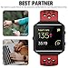 For Fitbit Blaze Bands, SKYLET 2 Pack Breathable Replacement Straps with Steel Frame for Fitbit Blaze Silicone Bracelet (No Tracker)[2PC: Black-Gray&Red-Black+2 Frames, Large]