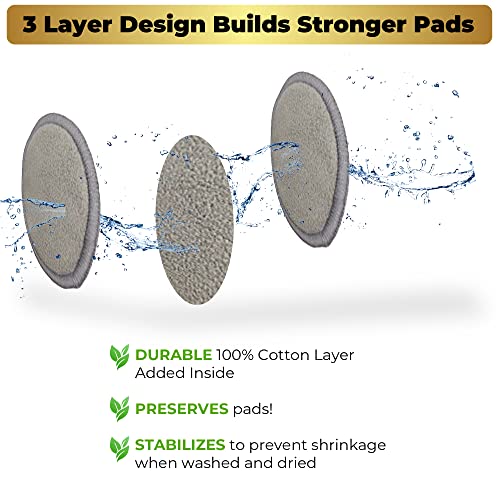 10 Extra Large Reusable Cotton Pads for Face Microfiber Cloth