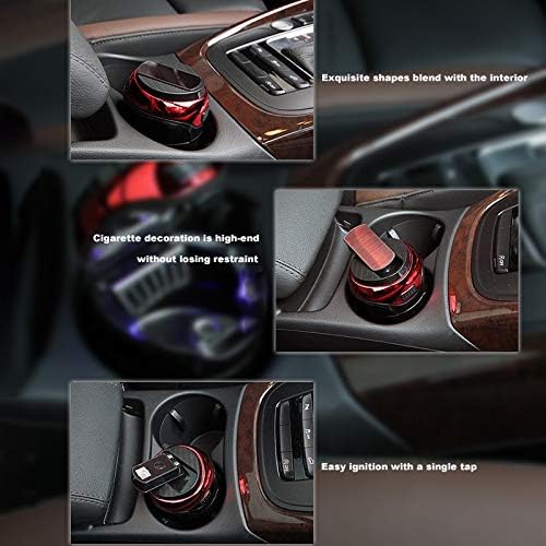 直送商品短納期 のjia Xing 車の灰皿 クリエイティブ 取り外し可能な車の灰皿が点灯してledライト灰皿簡単にクリーン自動車用品カーインテリアすることができます 携帯灰皿 Color C 交換無料高評価 の