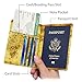Famavala RFID Blocking Case Cover Holder Wallet for Passport (MapBronze)
