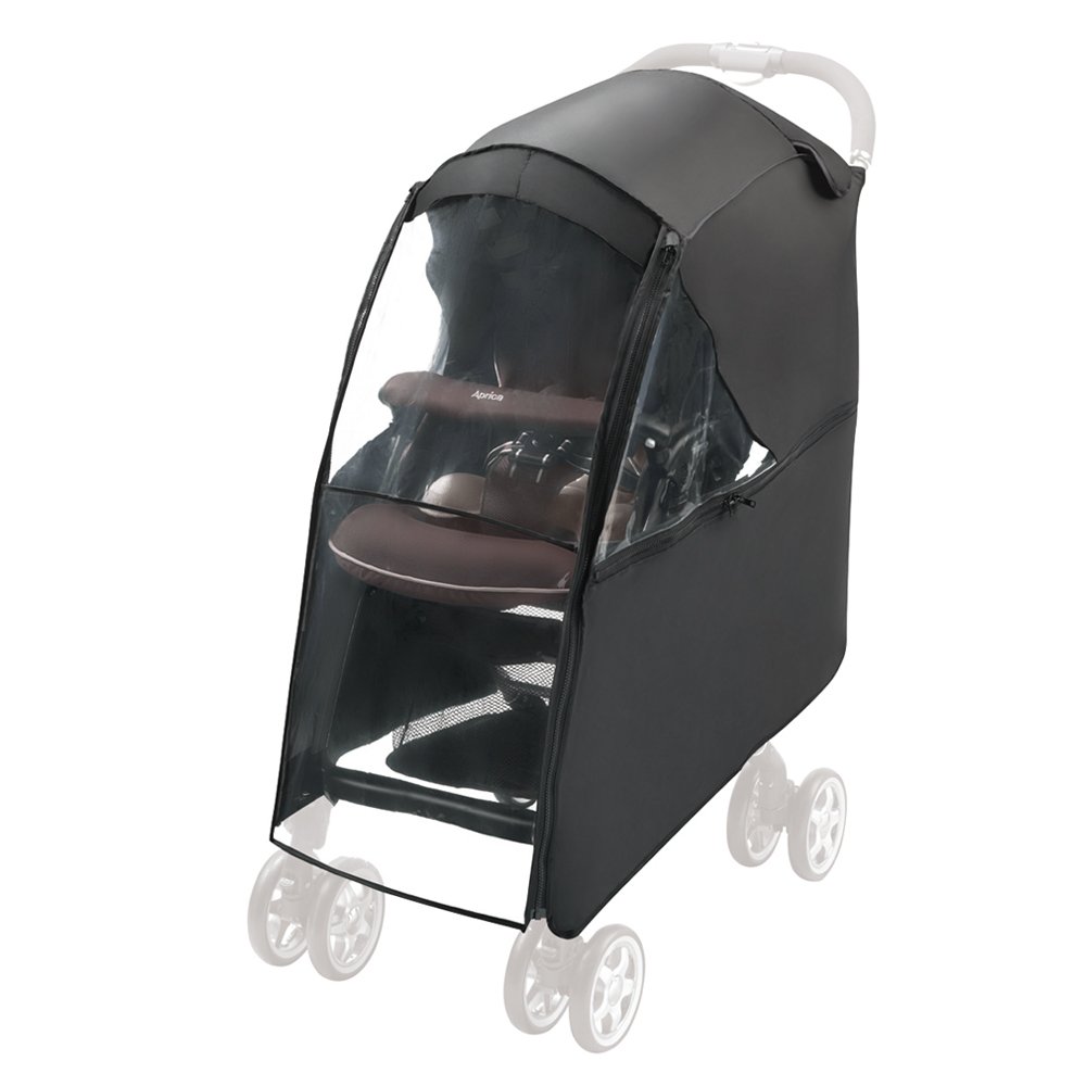 Aprica (アップリカ) 純正 オプション マルチレインカバー(multi rain cover) ブラックBK 99959 【フロントオープン式 & 両対面・背面対応】環境ホルモン対応商品画像