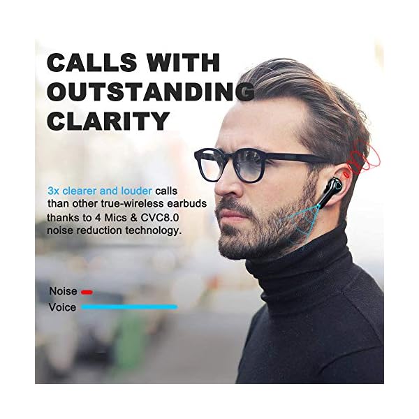 Motast-Wireless-Headphones-Wireless-Earbuds-with-CVC-80-Noise-Reduction-Bluetooth-50-Headphones-with-HD-HiFi-Stereo-IP7-Waterproof-Bluetooth-Earphones-Touch-Control-Built-in-Mic-30H-Playtime Wireless Earbuds, Wireless Headphones Sport Bluetooth 5.1 Headphones In Ear with Mic, IP7 Waterproof Wireless Earphones…