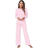 WiWi Pajamas Set for Women Super Soft Long Sleeve Pj Cooling Sleepwear Lounge Sets Loungewear Viscose from Bamboo S-XXL