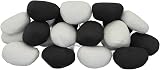 The Stove Wizard 30 Gas Fire Replacement Ceramic Pebbles Black White view 6