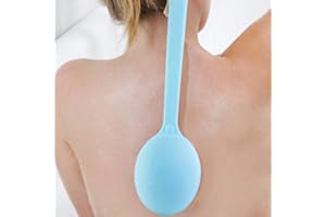 CHIRISEN Non-slip Long Handle Soft Back Shower Scrubber Bath and Body Brush Exfoliating for Men and Women Relaxing Spa Moment