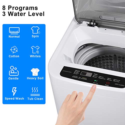 MOOSOO FullAutomatic Washing Machine 0.84 cu.ft/6.6 lbs Portable Compact 2 in 1 Laundry Washer