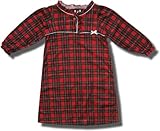 Red/Green plaid flannel nightgown for toddlers and girls