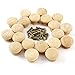 Anladia 20pcs 32mm Round Wooden Cabinet Knob Cupboard Drawer Wardrobe Door Pull Handle
