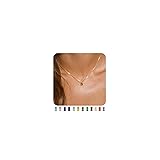 FUNEIA Diamond Necklaces for Women 14K Gold Plated