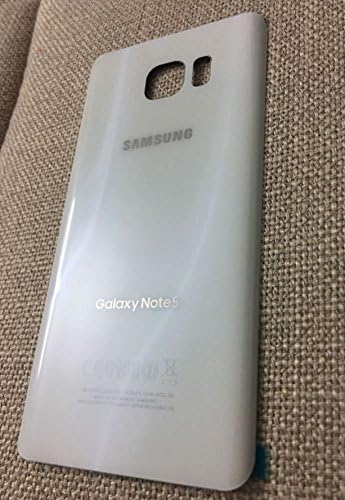 OEM Samsung Galaxy NOTE 5 N920 Back Glass Cover Battery Door Replacement USA USA (White)