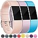Wepro AMZ-FC2-S-Dw3pack3  Replacement Bands for Fitbit Charge 2 HR, Buckle, 3 Colors, Small