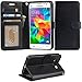 Grand Prime Case, Arae Samsung Galaxy Grand Prime wallet case,[Wrist Strap] Flip Folio [Kickstand Feature] PU leather wallet case with ID&Credit Card Pockets For Samsung Galaxy Grand Prime (Black)