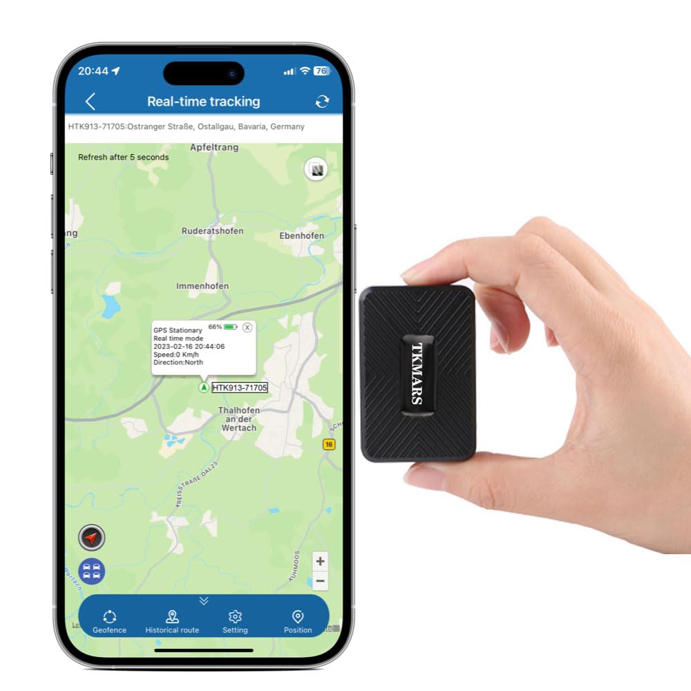 Mini GPS Tracker Real Time Tracking GPS Locator Magnetic Tracker Device for Car Kids 1500mAh Waterproof Tracker Free APP/Web Platform