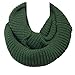 Wrapables Winter Warm Knitted Infinity Scarf and Beanie Hat Set, Hunter Green