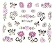 LKE® 48 Design 3D Design Nail Art Sticker Tip Decal Manicure/ Water Nail Art Decal / Tattoo / Sticker （30 sheets）