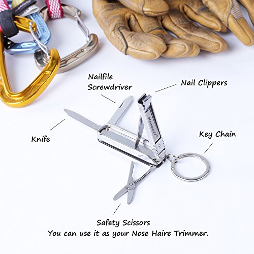 Kowell, Multi Tool Nail Clippers, Multi Purpose Pocket Knife, Nose Hair