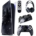 PlayVital Shadow Assassin Full Set Skin Decal for ps5 Console Digital Edition, Sticker Vinyl Decal Cover for ps5 Controller & Charging Station & Headset & Media Remote