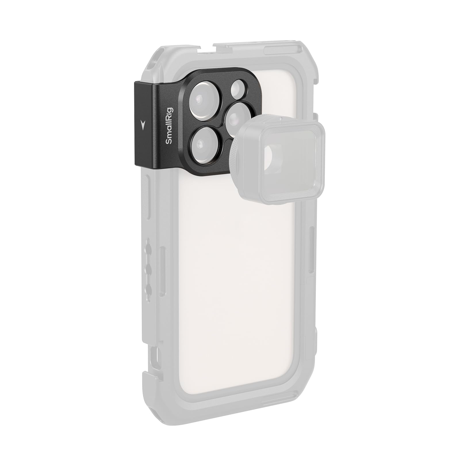 SMALLRIG 17mm Threaded Lens Backplate - Quick Release Phone Lens Mount Adapter for iPhone 16 Series, Unaffected Wide Angle Shots