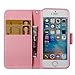 Urberry iPhone SE/5s/5 Wallet Case, 3D Wallet Stand Feature Flip Book Case for iPhone 5s/5/SE with a Free Screen Protector (Hot pink)