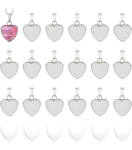 ジャパリ Resin For Jewelry Making 20pcs Fit 25mm Stainless Steel Round