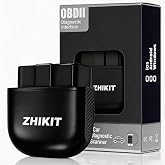 ZHIKIT OBD2 Scanner Bluetooth for iPhone/Android-Auto Diagnostic Tool | 1.Compatible with iOS and Android 2.No software subscription fees 3.Supports OBD2-compliant vehicles (1996 and newer)