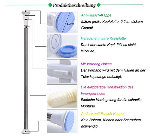 Amazon De Wasserrhythm 160 300cm Verstellbare Teleskopstange