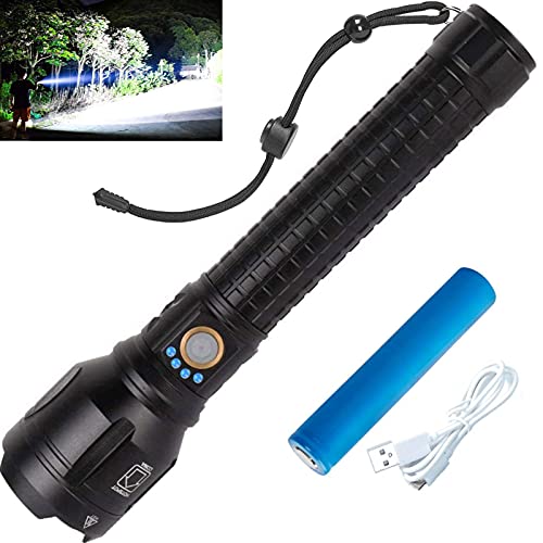 LYLTING XHP90 LED Rechargeable Flashlight, 100000 Lumens Powerful
