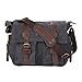 Kattee Leather Canvas Camera Bag Vintage DSLR SLR Messenger Shoulder Bag Dark Gray primary