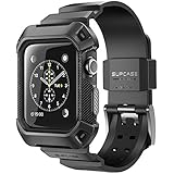 Apple Watch Case, SUPCASE [Unicorn Beetle Pro] Rugged Protective Case with Strap Bands for Apple Watch / Watch Sport / Watch Edition 2015 [42mm, Not Compatible with 38 mm] (Black)