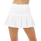 icyzone Pleated Tennis Skirts for Women with Pockets Shorts, Athletic Running Workout Golf Skorts