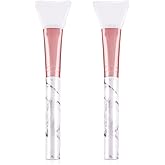 NRETRU 2 Pcs Silicone Face Mask Brush, Facial Mud Mask Applicator, Brush Hairless Masks Applicator Spatula for Mud, Charcoal 