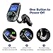 VicTsing Upgraded Bluetooth FM Transmitter for Car, Power Off Switch, Music Player Support USB Flash Drive/Micro SD Card/AUX Input, Wireless Radio Transmitter with 1.44'' Display,USB Charger - Gray