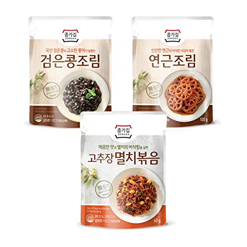 [Jongga] Korean side dish 3 set / Lotus Root Glazed Dishes 100g + Stir-fried Gochujang Anchovies 60g + Black Soybean Glazed Dishes 60g / Korean food (overseas direct shipment) - Thumbnail 4