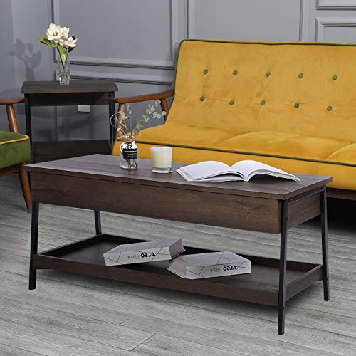 Sekey-Home-Lift-Top-Coffee-Table-2-Tier-Cocktail-Table-with-Hidden-Storage-for-Living-Room-Wood-Look-Accent-FurnitureSmoky-Oak