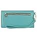 caseen ViVi Wallet Clutch Purse Case Compatible with Apple iPhone XS Max XR XS X 8 7 6S Plus, Samsung Galaxy S9/S9 Plus/S8/S8 Plus/Note 9 Note 8, Google Pixel 2 HTC LG MOTO & more (Teal/White, Large)